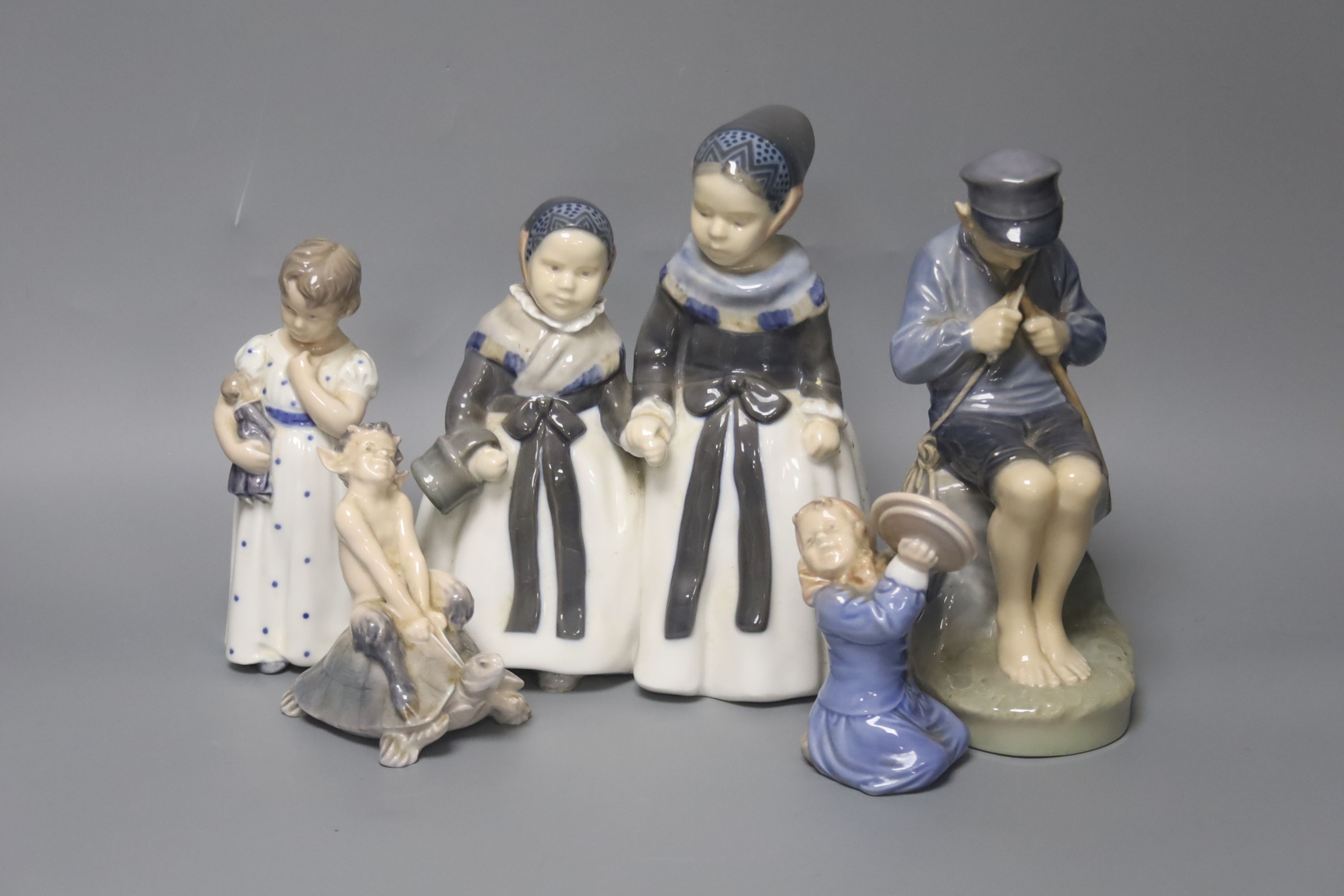 Five Royal Copenhagen figures or groups